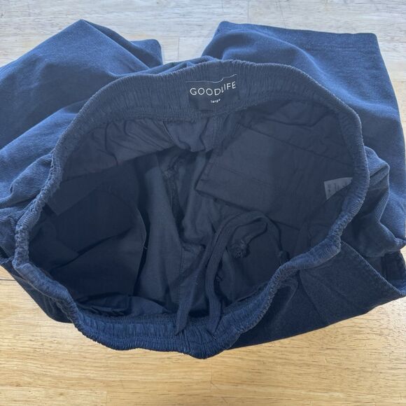 Goodlife Slim Fit Stretch Corduroy Black Short Elastic Waist Old Money Prep Lrg - Picture 6 of 13